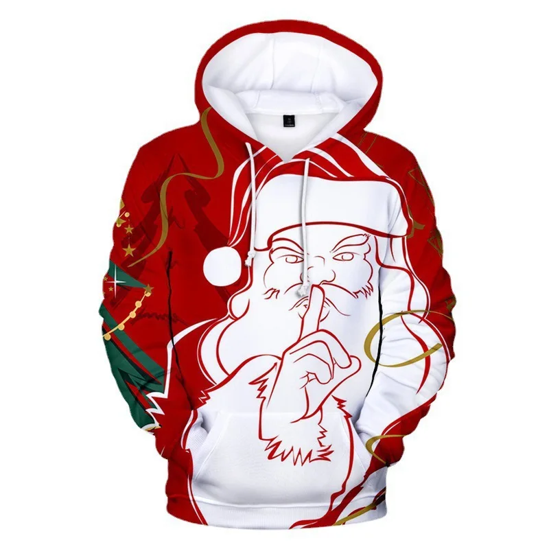 Camisola de Natal com impressão digital masculina, suéter, chapéu, Saint boneco de neve, Hoodie, outono, inverno, a06, 2023