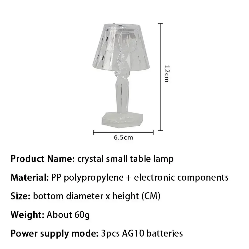 MOONBIFFY Led  Table Lamp Rechargeable Night Lights Crystal Projection Desk Lamps Home Acrylic Xmas Decor Lighting Fixtures Gift