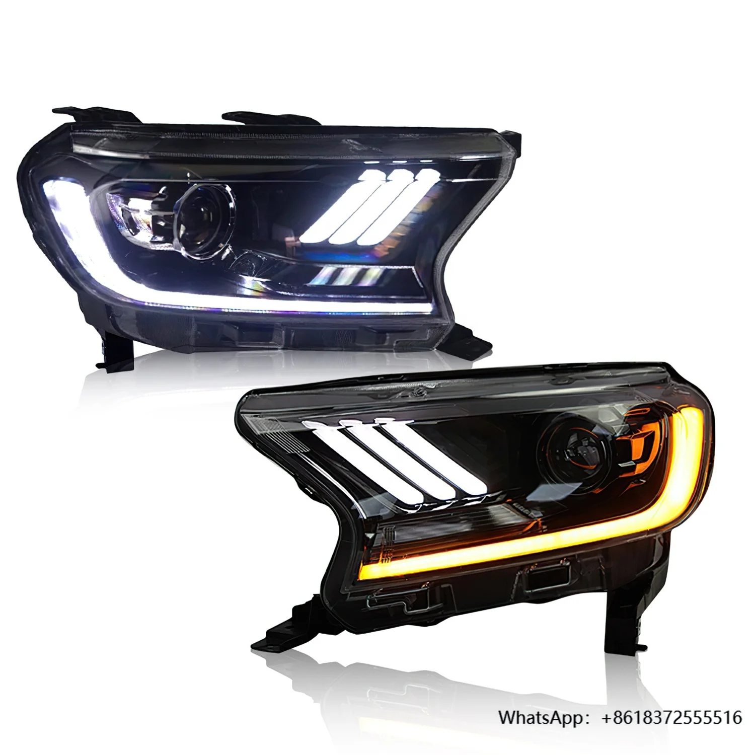 DaCar Luci Led Auto Faro per Ranger Raptor Mustang Style Light T6 T7 T8 per ford Ranger Faro 2015-2020