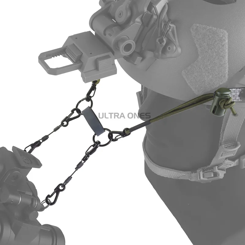 Tactical NVG Anti-lost Lanyard H-type Elastic Retention Bungee Cord for PVS7 PVS14 PVS31 Airsoft Helmet Night Vision Devices