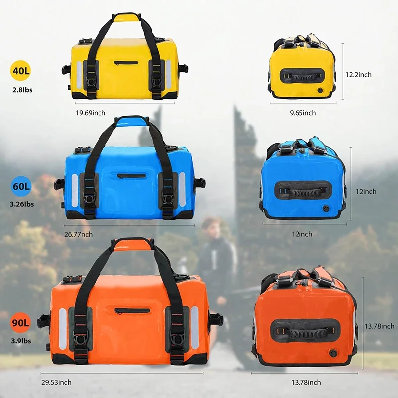 

40L 60L 90L dry bag waterproof duffel bag kayaking travel suitable for boating camping paddle board surfing