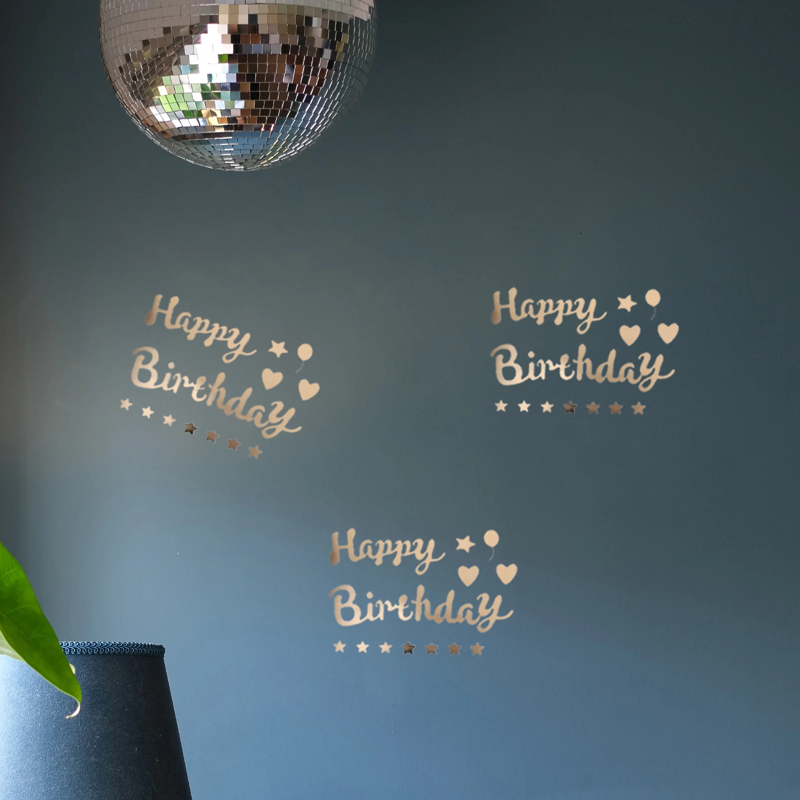 

5 Pcs Self-adhesive Stickers Decor Birthday Wall Decal Party Supplies Happy Window Clings Decorative Planner Applique