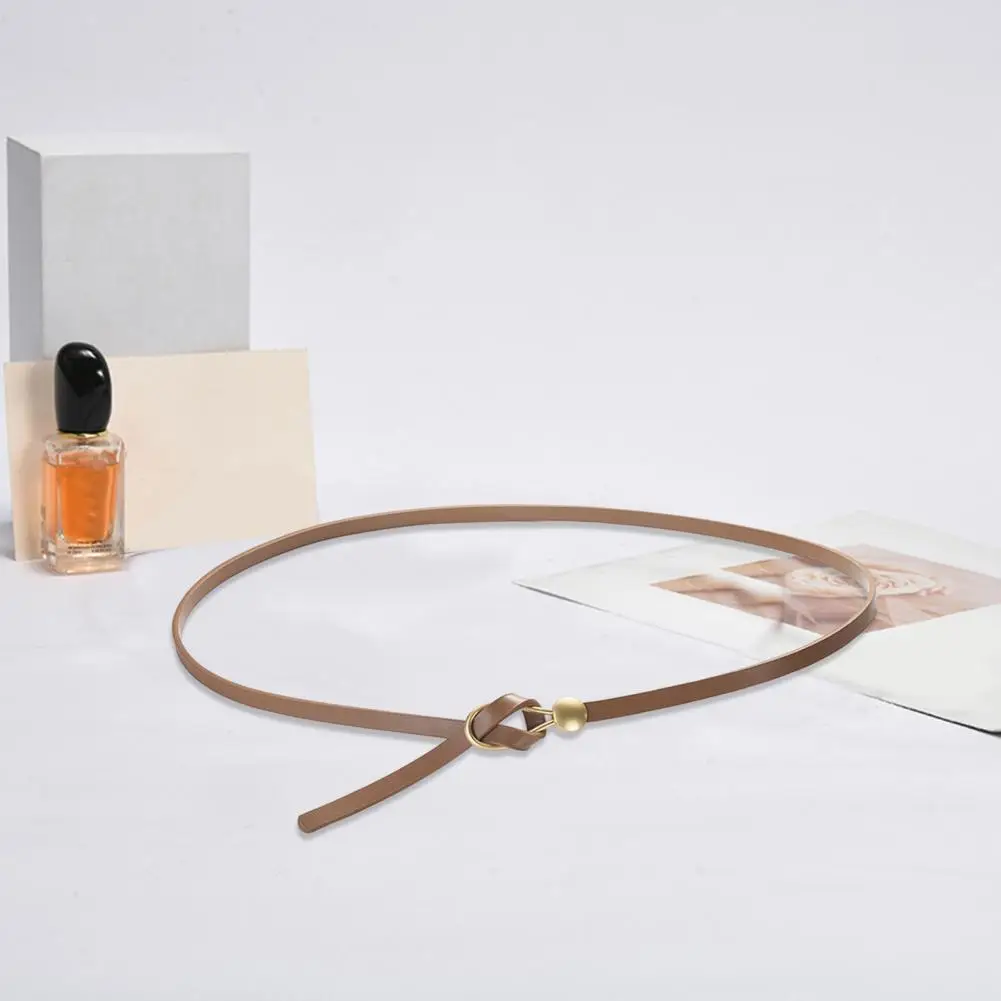 

Ремень с пряжкой Женский Искусственный ремень с однотонной пряжкой Тонкий ремень для свитера платья пальто для каждого