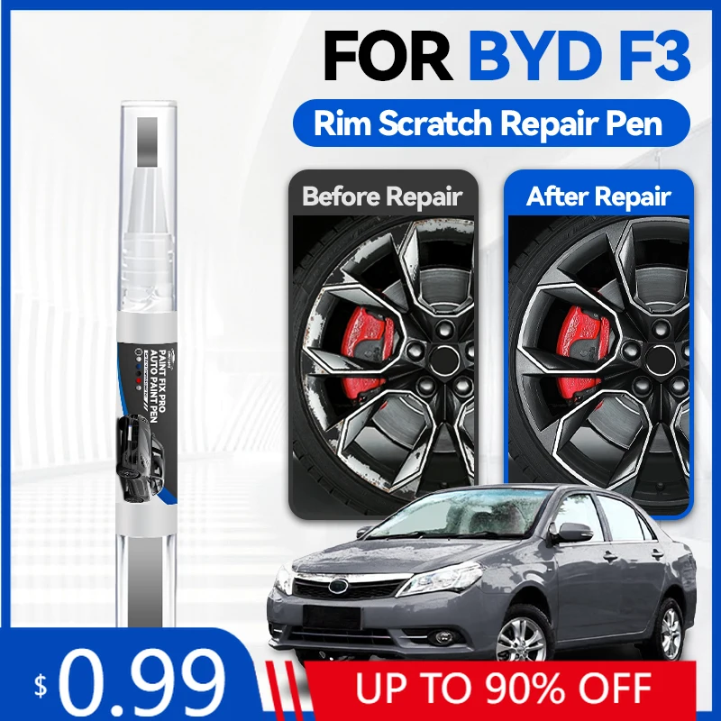 Wheel Hub Touch Up Paint Pen For BYD F3 1996-2026 Car Paint Scratch Repair Body Repair Accessories Black Spray Paint Car Gadgets