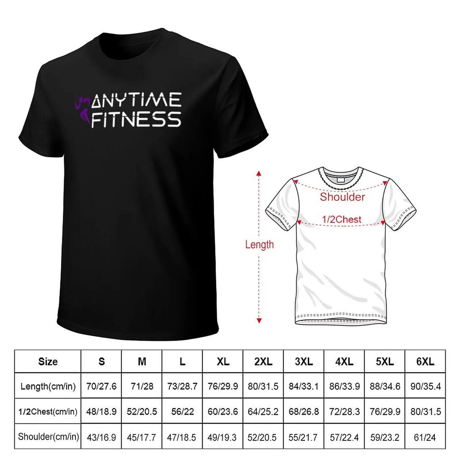 Anytime Fitness Bodybuilders T-Shirt Comfortable Basic Crew Neck Tee