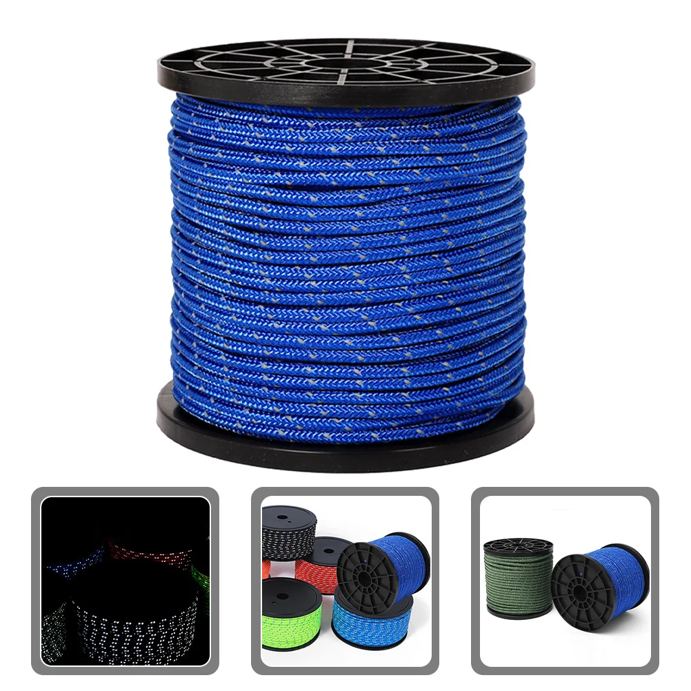 1 لفة يندبروف حبل معلق خيمة خارجية ربط الحبل التخييم الغسيل لحقيبة الظهر التنزه نزهة السفر المحمولة والعتاد