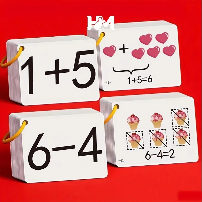 132 Pcs Addition and subtraction within 10 Flash Cards | Math Manipulatives for Kindergarten Teachers Homeschool Supplies