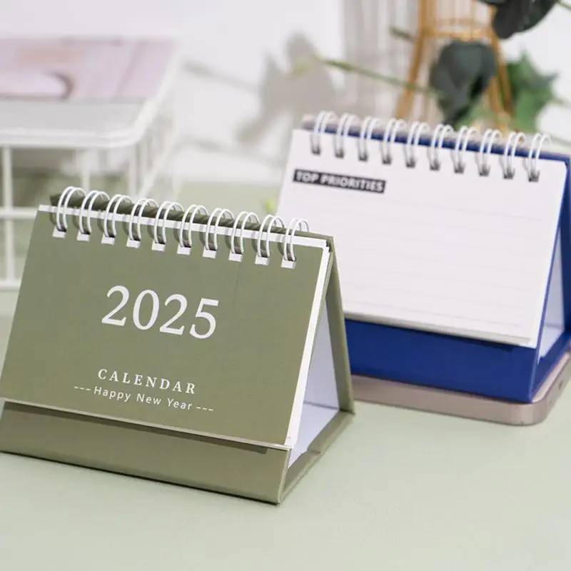 2025 Mini Simple Small Desk Calendar pocket portable calendar unch plan Organizing and Planning Calendar Home Office Stationery