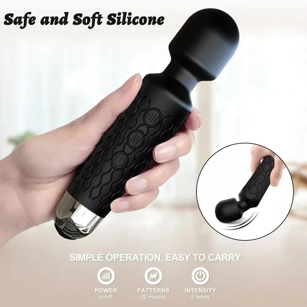 1 Stück – Starker Vibrationsmassagestab – 360 °   Rotierender Stab zur Linderung tiefer Gewebe und ultimative Entspannung