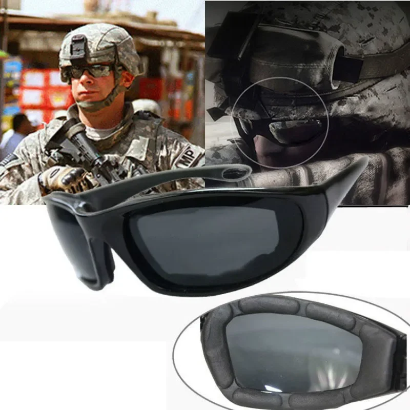 Outdoor Sport Meekleurende Fietsen Bril Fiets Mtb Racefiets Zonnebril Militaire Tactische Jacht Airsoft Wandelen Eyewear