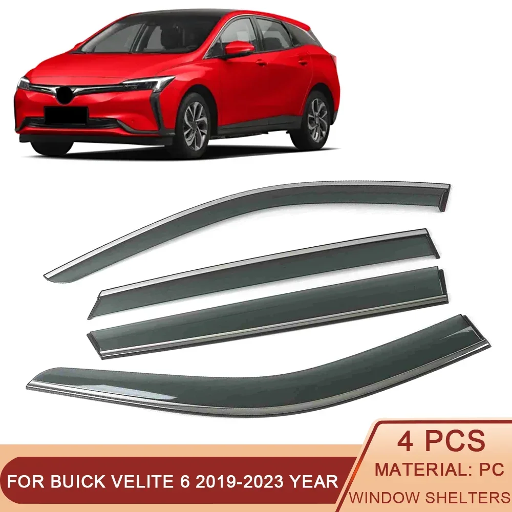 

For Buick Velite 6 2019-2023 Car Window Sun Rain Shade Visors Shield Shelter Protector Cover Sticker Exterior Accessories