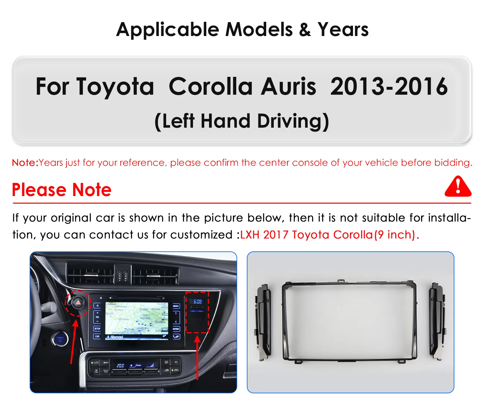 Hizpo 8Core 2Din Android Auto Multimedia GPS Player Für Toyota Corolla Auris 2013-2016 AI Carplay 4G 360Kamera durch Snapdragon6115 – Detail 3
