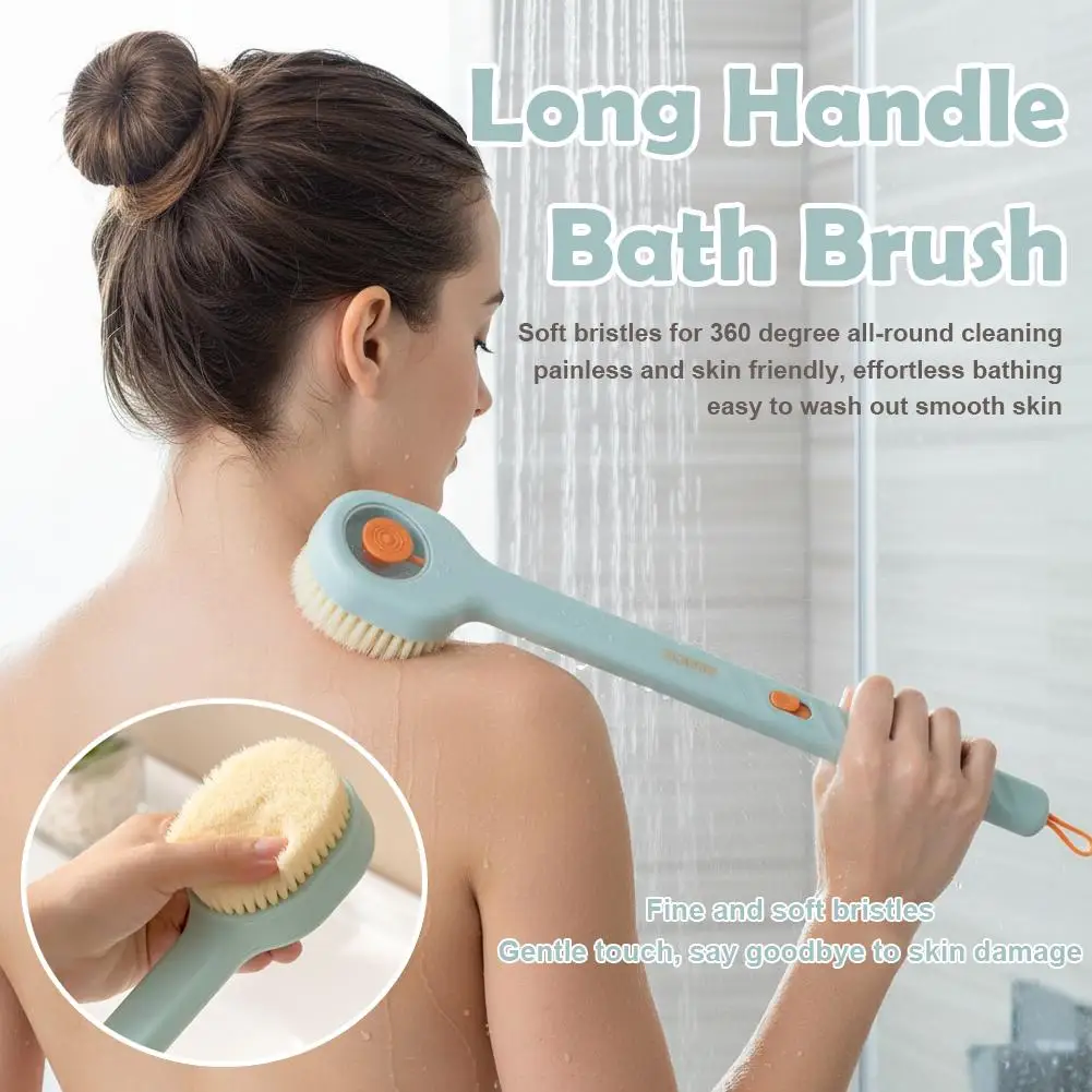 Brosse arrière à Long manche, brosse douce pour hommes et femmes, brosse de bain confortable et antidérapante, nettoyage en profondeur du dos, brosse de douche