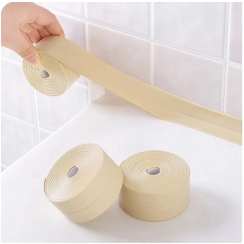 3.2M Bathroom Kitchen Shower Sink Bath Sealing Strip Tape Caulk Strip Self Adhesive PVC Waterproof Wall Sticker Sink Edge Tape