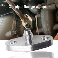 Turbo Flange Adapter Silver Color Flange Gasket Adapter Professional Sturdy Hard Turbo Oil Feed Line Flange Adapter