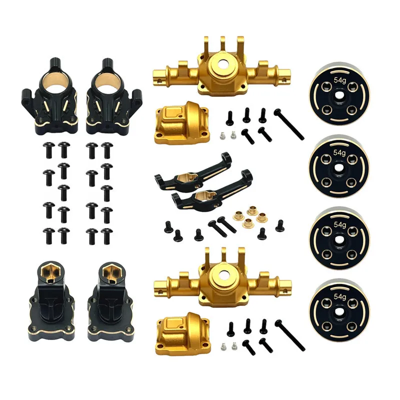 

Suitable For MJX 1/18 Hyper Go H18P Brass Axle Housing Counterweight Front And Rear Cup C Seat Set RC Car Metal Accessories