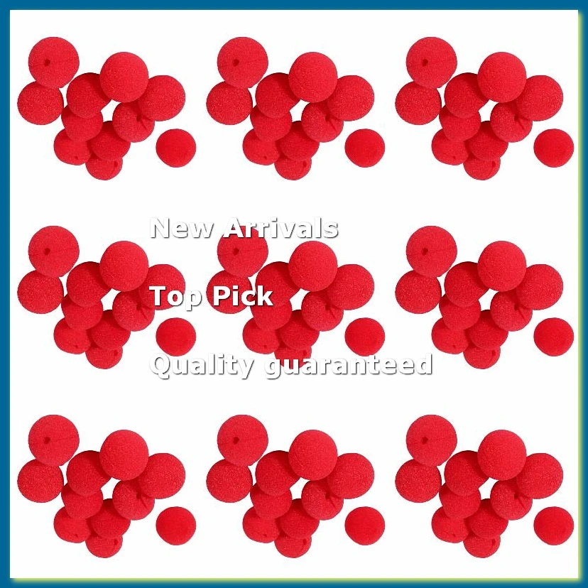 6Pack X(Red Ball Sponge Clown Nose 10Pcs Adorable for Party Wedding Christmas Halloween Costume Magic Dress Accessories