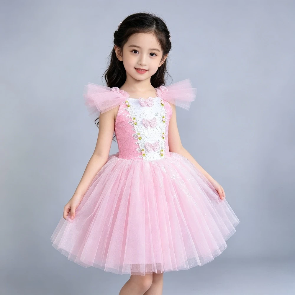 Ballet Tutu Leotards for Girls Dress Dancewear Stage Performance Costumes Fairy Elegant Princess Kids Clothes Children Clothing