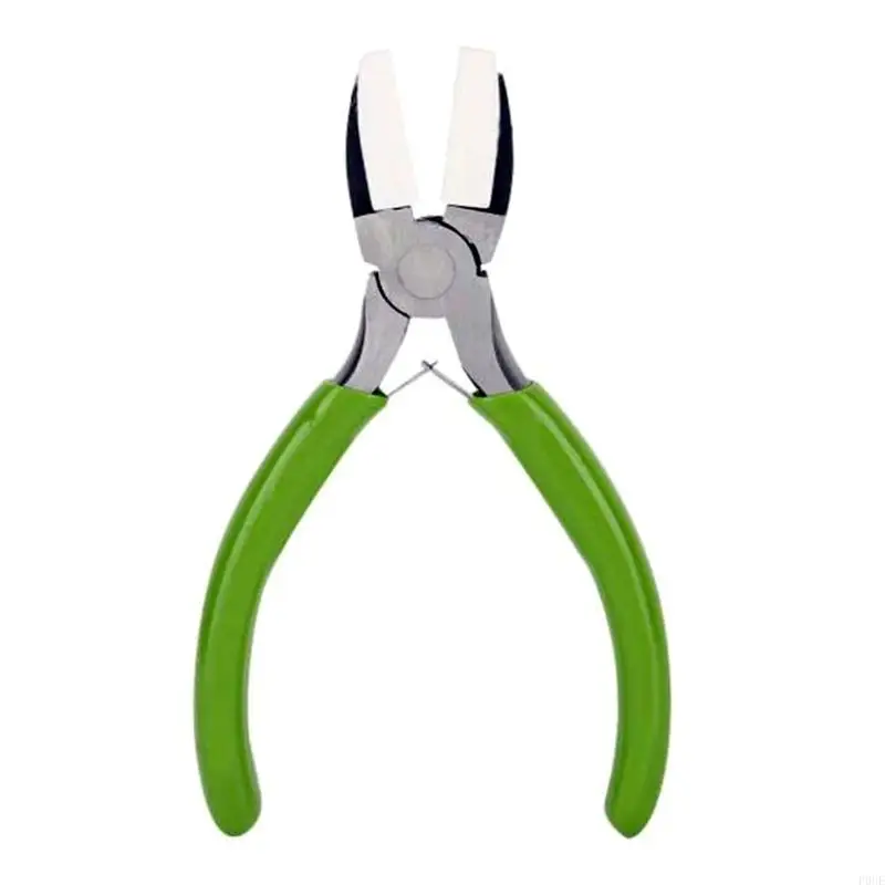 

P0UE Mini Nylon Pliers 5.5'' Jewelry Pliers with Rubber Handle for DIY Jewelry Making