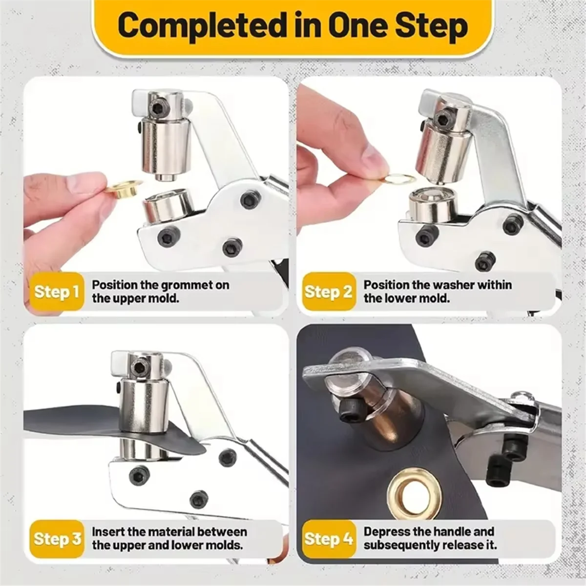 

AA98 3/8-дюймовые плоскогубцы для люверсов 10 мм, набор ручных дыроколов с 200 набора люверсов для кожаной холщовой одежды