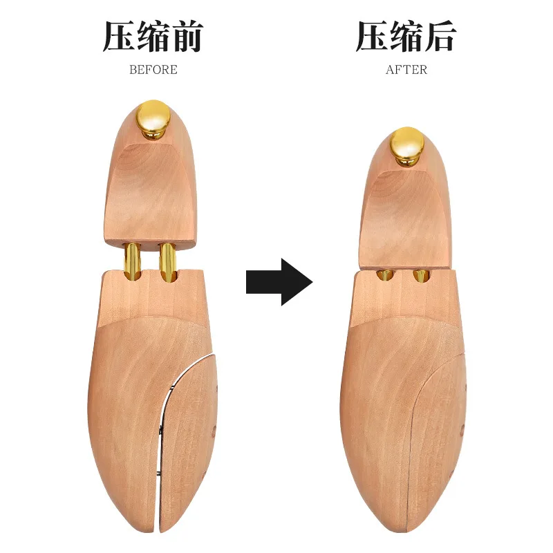 1 Pair Lotus Wood Shoe Trees Adjustable Shape For Women Man Shoes Stretcher Shaper Expander Professional Shoe Stretchers