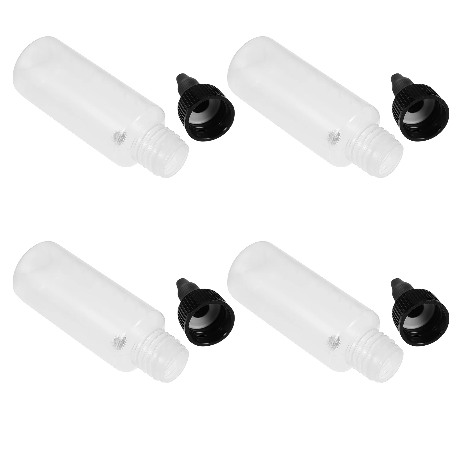 6 زجاجات قطارة بخ صغير من البلاستيك الأبيض أداة توزيع ألوان الطفل شفافة سهلة الاستخدام تحمل مختومة ولا تسرب #5