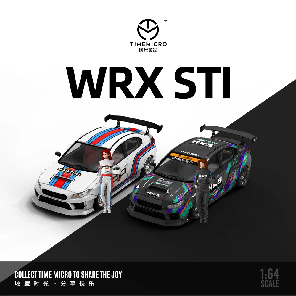 

TimeMicro1:64 Impreza WRX-STI-HKS/ Martini-painted alloy car model