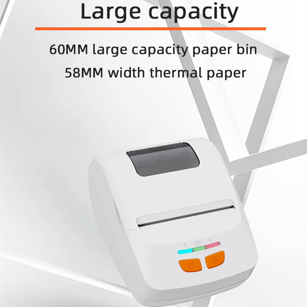 Wireless Mini 58mm Printer Portable Thermal Receipt Printer Bluetooth-compatible Phone Android iOS PC Pocket Bill Impresoras