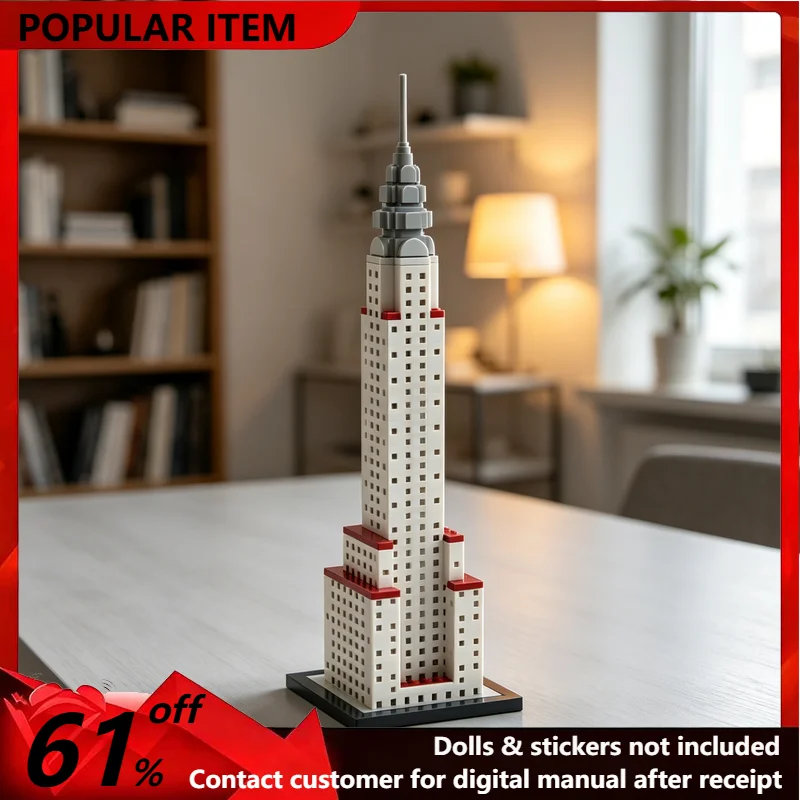 802PCS MOC City Skyscraper Architecture Model Building Blocks Famous High Rise Landmark Desktop Display DIY Assembly Gifts
