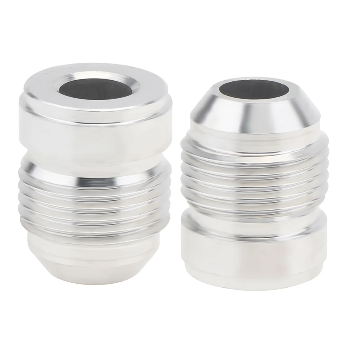 2pcs Aluminum Alloy 10AN Male Weld on Bung Fitting 10AN Male Flare Weldable Fuel Tank Fitting Adapter Connector