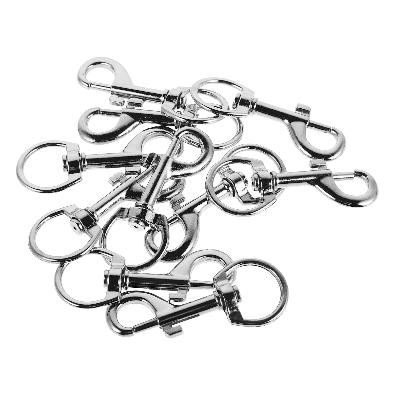 

10PCS Key Luggage Swivel Snap Hook Zinc Alloy Fish Clips Mouth Design Versatile Metal Hardware