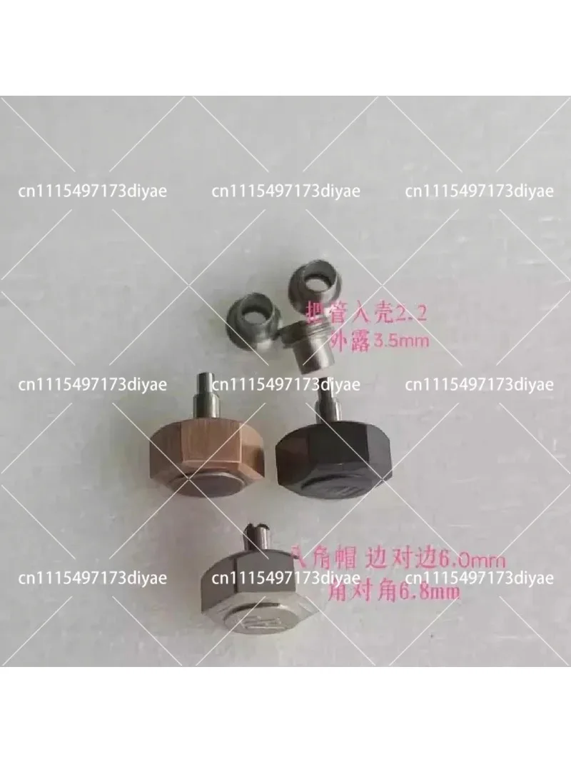 Watch Crown Cap 6.8mm Diameter, 2.2mm Exposed Shell 3.5mm Head Handle Tube for Men's Watch Repair