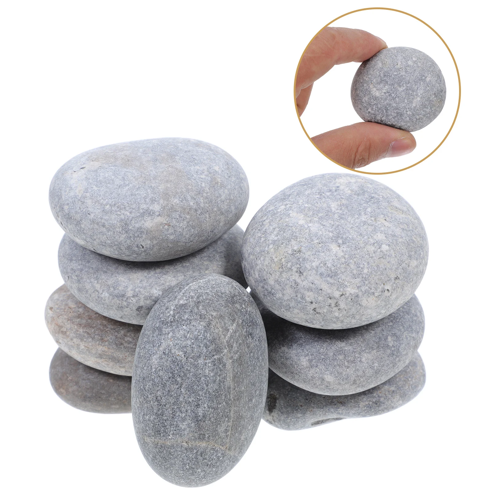 8 PCS Stone Kids Crafts Hand-painted Rocks Painting Stones Paintings Drawing DIY Polishing Pebbles Children's