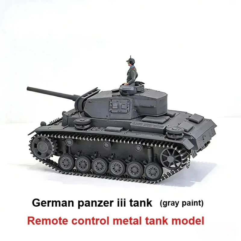 1/16 Scale Upgraded Version RC Realistic Metal Tank  Equipped with Track Wheels 2.4G Wireless Remote Control Tank Model Toy