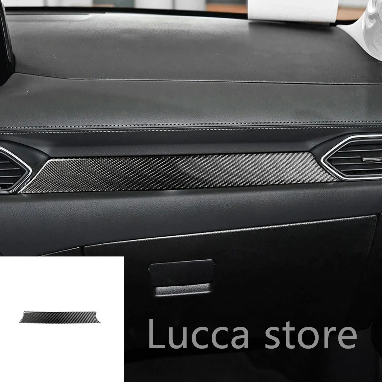 For Mazda CX-5 CX5 2017 2018 Electronic Handbrake Knob Button Panel Cover Trim Sticker Carbon Fiber Interior Auto Assesories