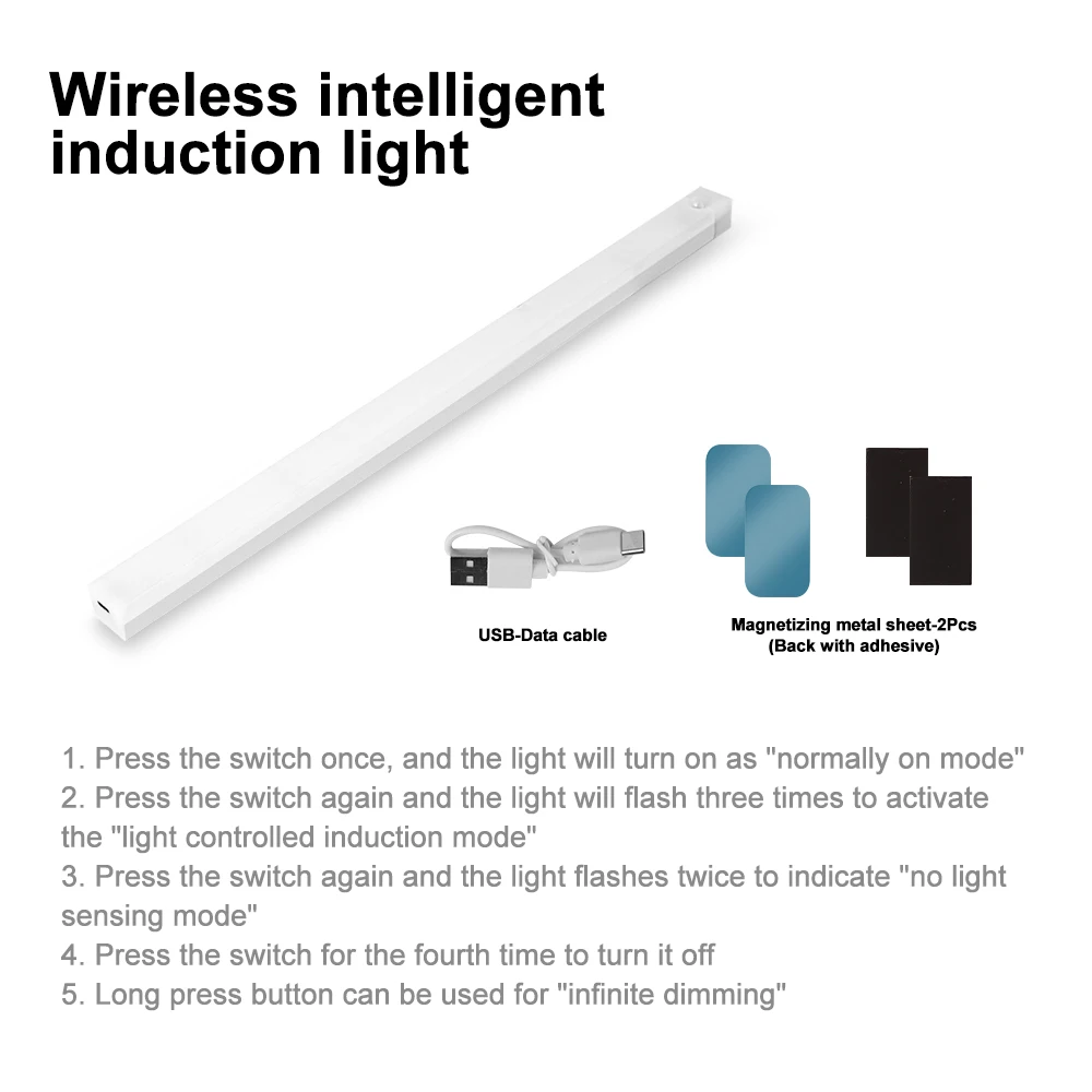 LED Auto Sensor Licht 10/20/30cm automatische Induktion licht Typ C wiederauf ladbare Smart Lighting Magnet Maual/Sensing Mode Lampe – Detail 15