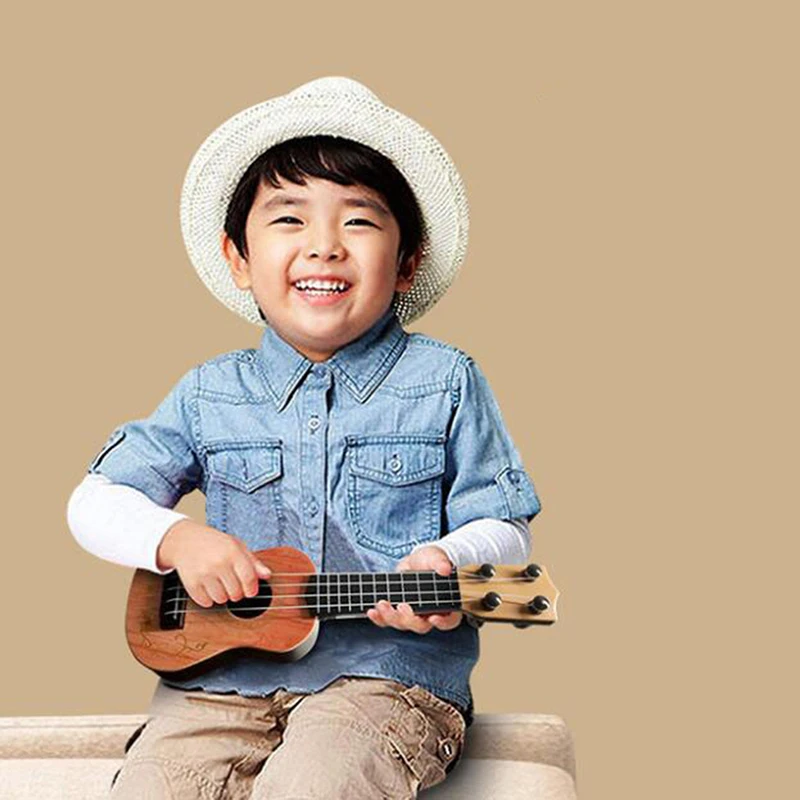 1pc Mini Guitar 4 Strings Classical Guitar Toy Musical Instruments for Kids Children Beginners Early Education Small Guitar