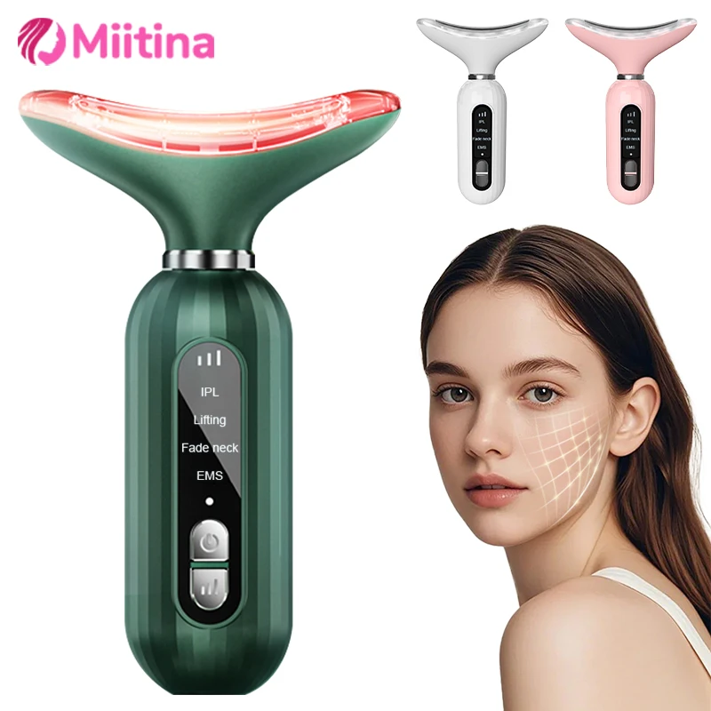 جهاز تجميل الوجه والرقبة، آلة شد الوجه، الذقن المزدوجة LED المضادة للتجاعيد، مزيل الذقن المزدوجة، تدليك الوجه