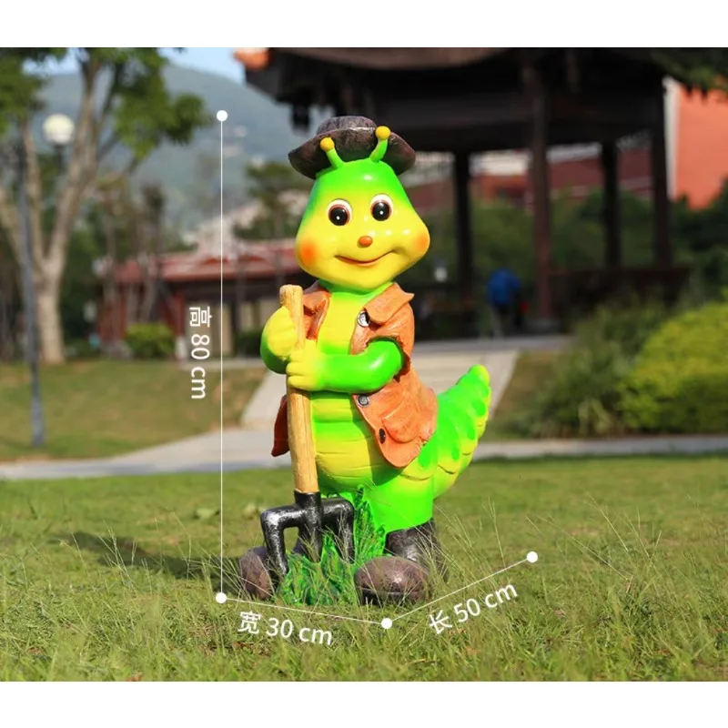 Outdoor cartoon insect sculpture mould for landscaping resin and fiberglass garden decoration