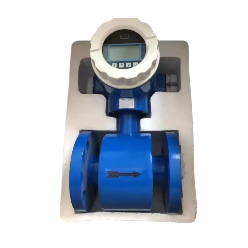 Integrated intelligent electromagnetic flowmeter digital display sewage liquid sensor Electronic metering equipment Pipe flange