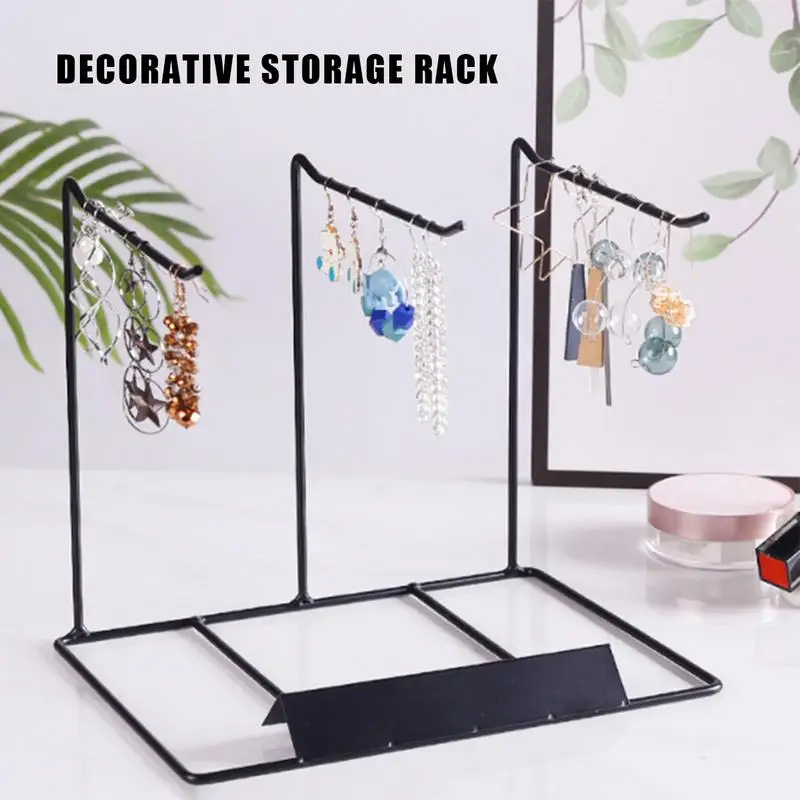 

Necklace Display Bracelets Organizer Aesthetic Black Jewelry Organizer Decorative Earrings Necklaces Bracelets Storage Rack For