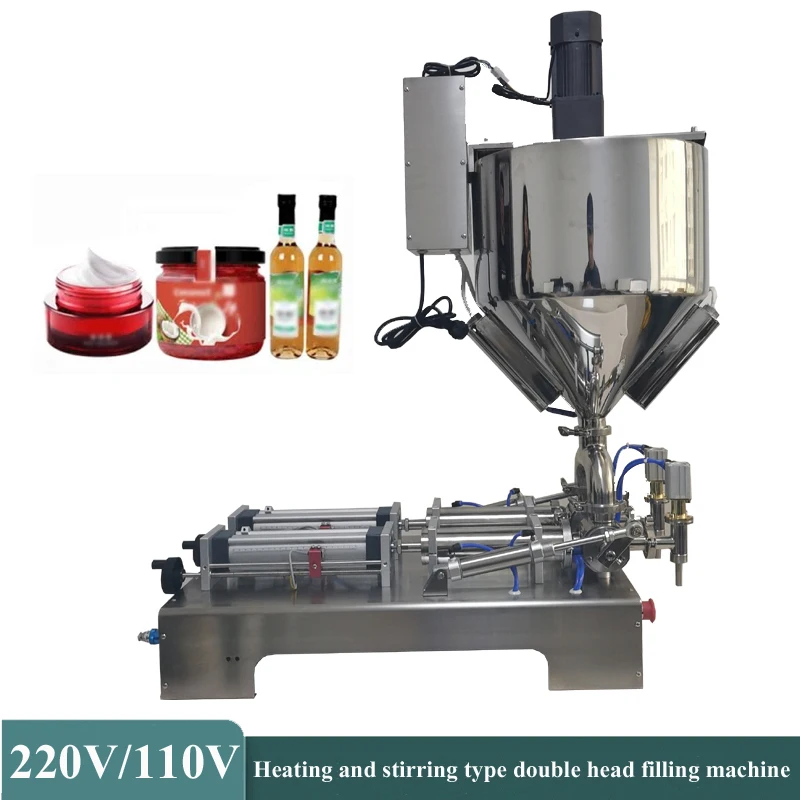 

Semi Automatic Small Piston Liquid Paste Double Headed Filling Machine Oil Orange Juice Beverage