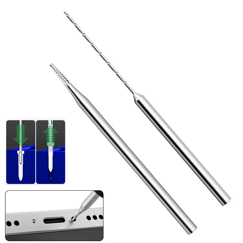2Pcs Alloy Piercing Drill Bit Sliding Screw Removal Tool For Mobile Phone Back Cover Frame Repair Workshop Hand Tool Repair Set