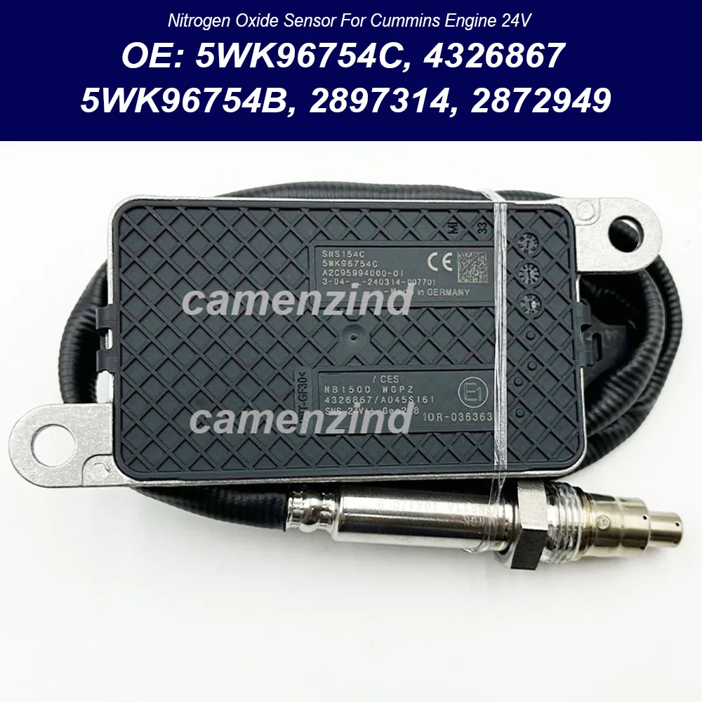 

5WK96754C 4326867 5WK96754B Truck Nox Nitrogen Oxide Sensor For C-ummins 24V 2897314 2872949 4326867RX 4326475 2897314NX