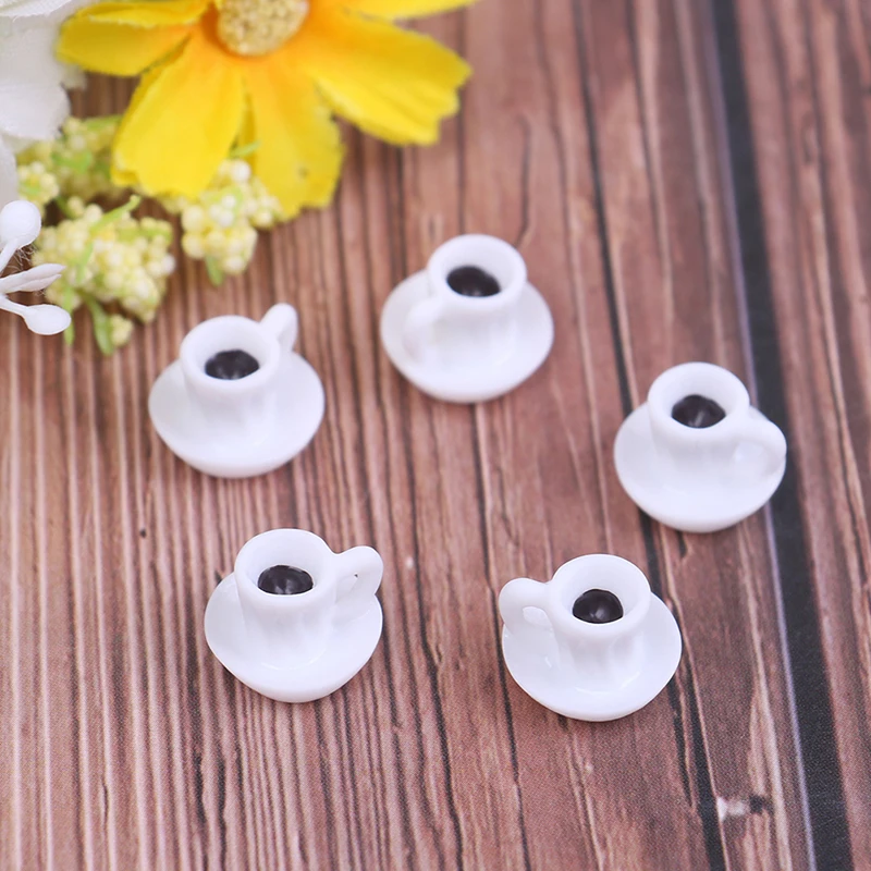 5Pcs Mini 1/12 Dollhouse Coffee Cup Drink Home Tableware Decors Dolls Accessories