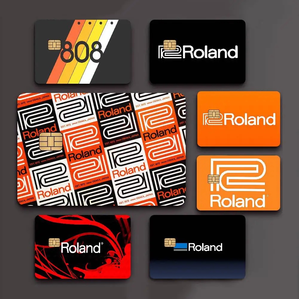 R-Rolands 2024 Anime Cartoon Skin Stickers Film Tape Case for Big Credit Debit Card Front Side