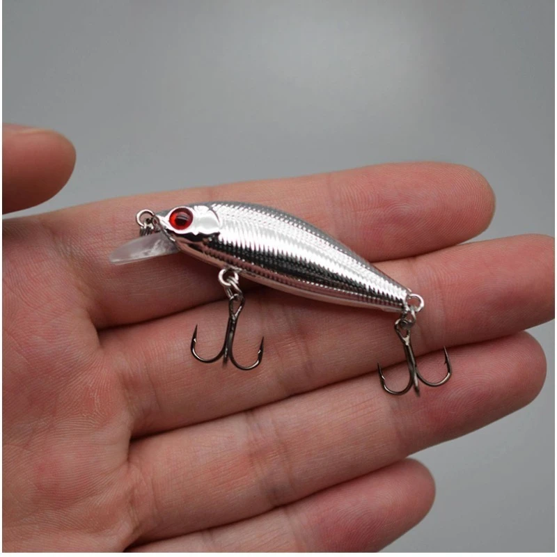 1Pcs 50mm 3.3g Minnow Fishing Lures Artificial Wobbler Crankbait Slow-sinking Hovering Bass Mandarin Fish for Trout Carp Fishing
