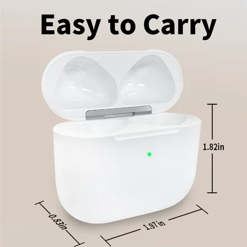 Imagen 2 del producto Estuche de carga de repuesto para AirPods 4, Compatible con auriculares originales, funciones como estuche genuino, para AirPods 4 auténticos