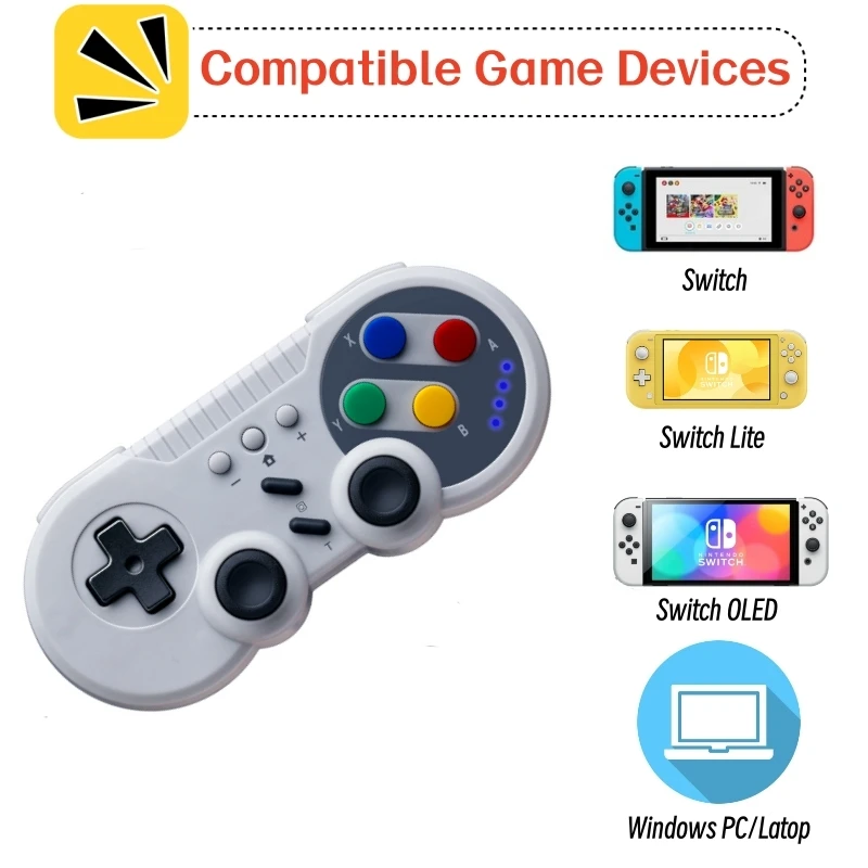 Mini Wireless Controller For Switch Lite OLED Game Console Vibration Joystick NS Gamepads Support Turbo Wake Up Six Axis Gyro