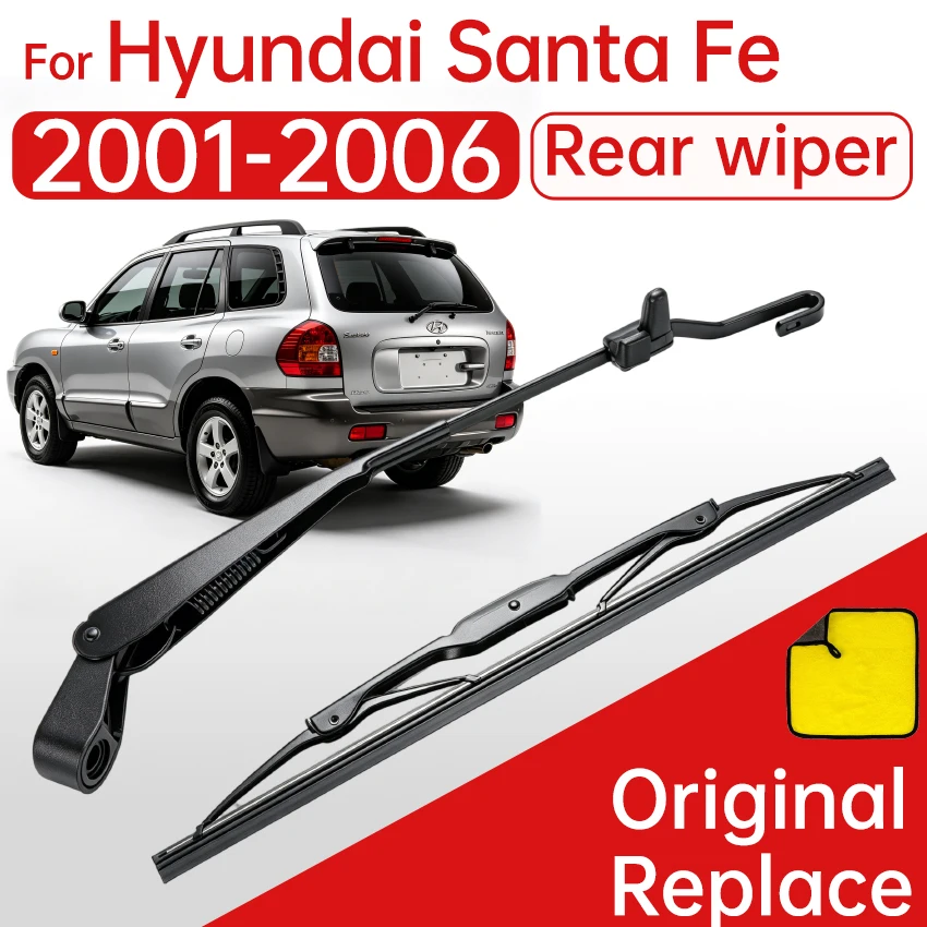 

Rear Wiper Blade And Arm Set For 2001 2002 2003 2006 Hyundai Santa Fe 9881026000 Windshield Windscreen Rear Window